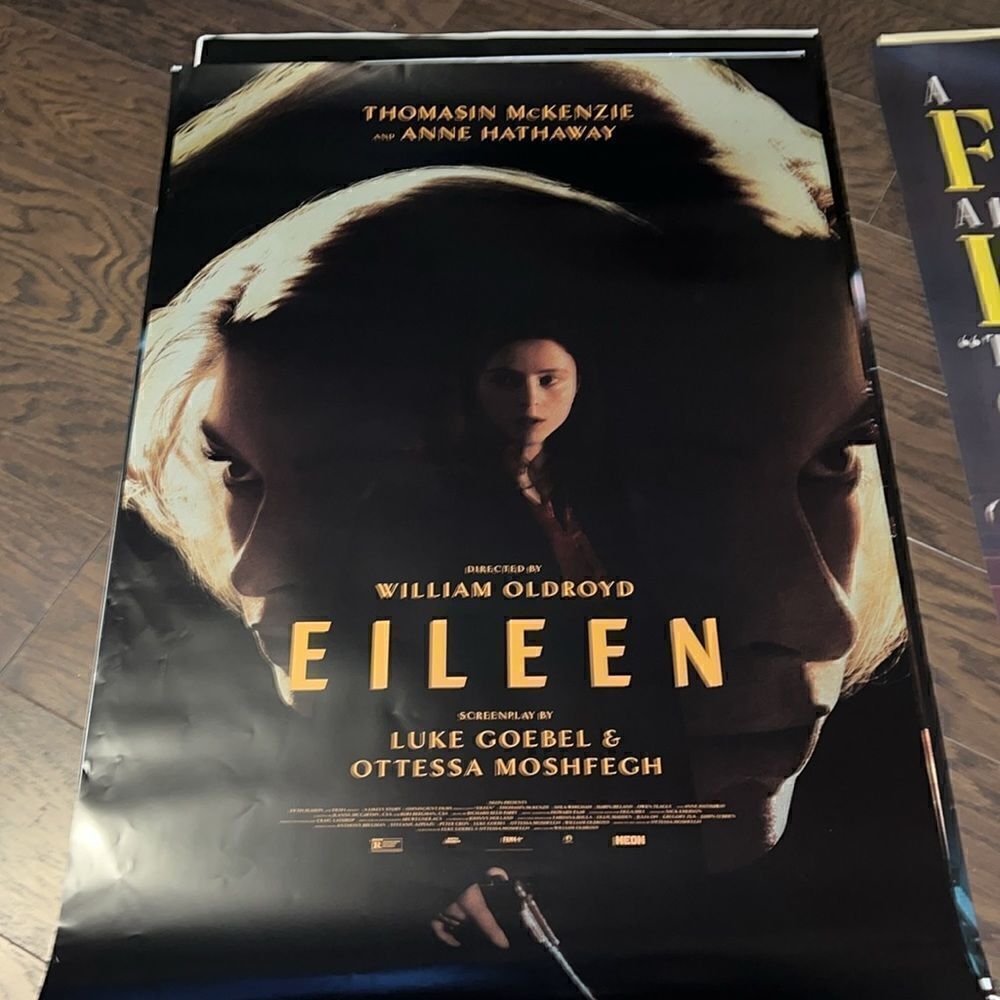 Eileen theatre promotional 27x 39” Movie Poster Anne Hathaway Thomasin McKenzie